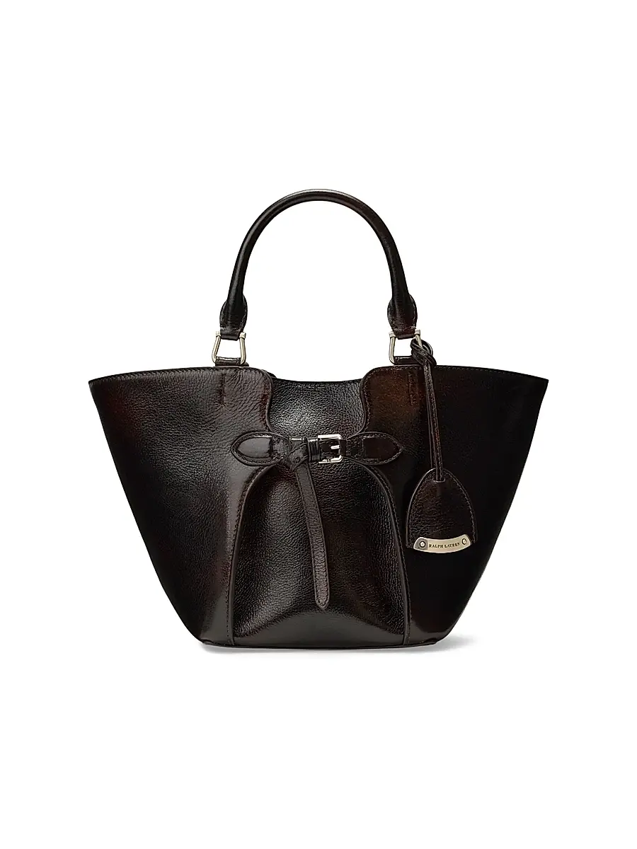 Ralph Lauren Collection Women's The Ralph Mini Belted Leather Tote Bag - Vintage Brown | Image 1 Ralph Lauren Collection Women's The Ralph Mini Belted Leather Tote Bag - Vintage Brown | Image 1