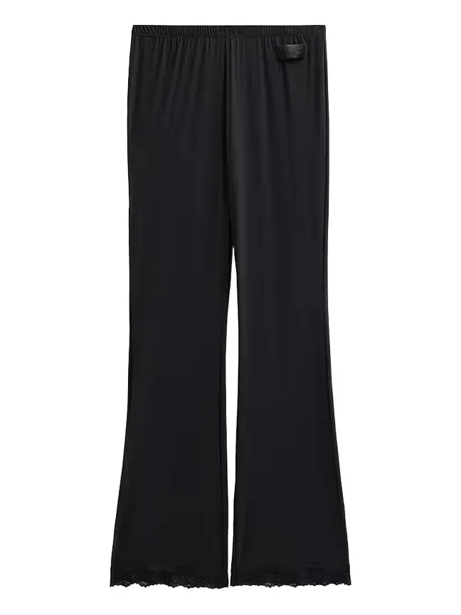 Women's Lace-Trim Microfiber Pajama Pants Women's Lace-Trim Microfiber Pajama Pants