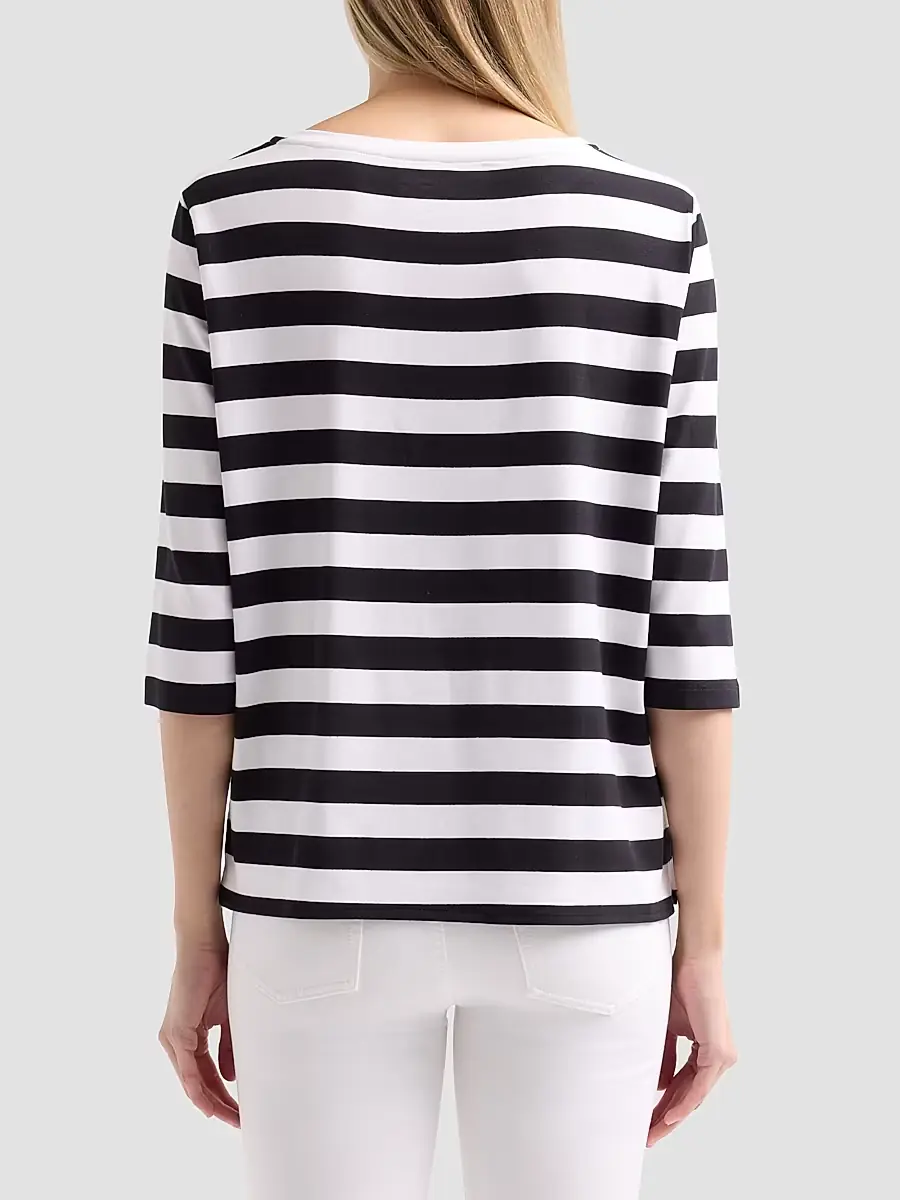 MAJESTIC FILATURES Women's Soft Touch Stripe Boatneck Shirt | Thumbnail 3 MAJESTIC FILATURES Women's Soft Touch Stripe Boatneck Shirt | Thumbnail 3