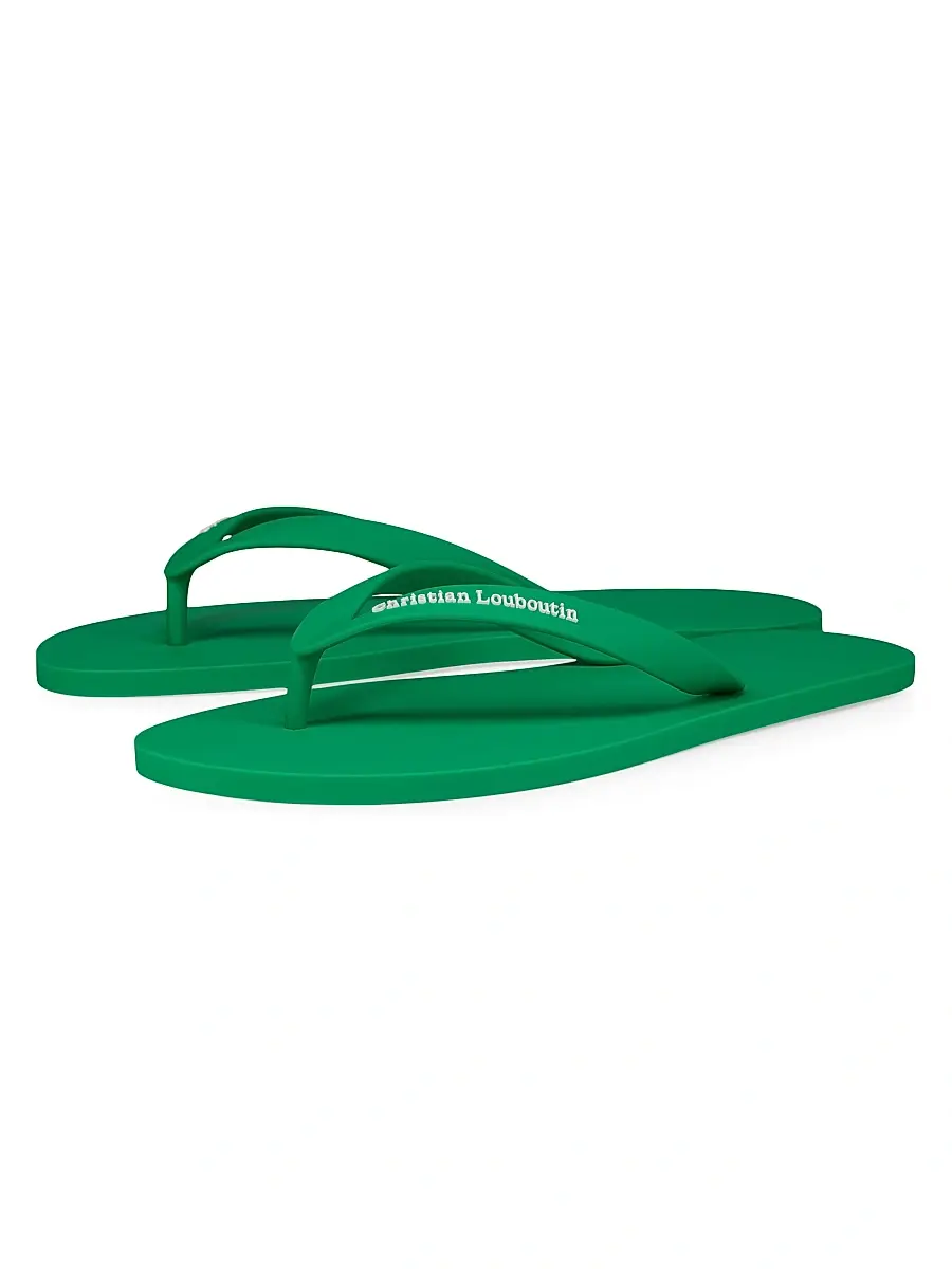 Christian Louboutin Men's Summer Rubber Thong Sandals | Thumbnail 2