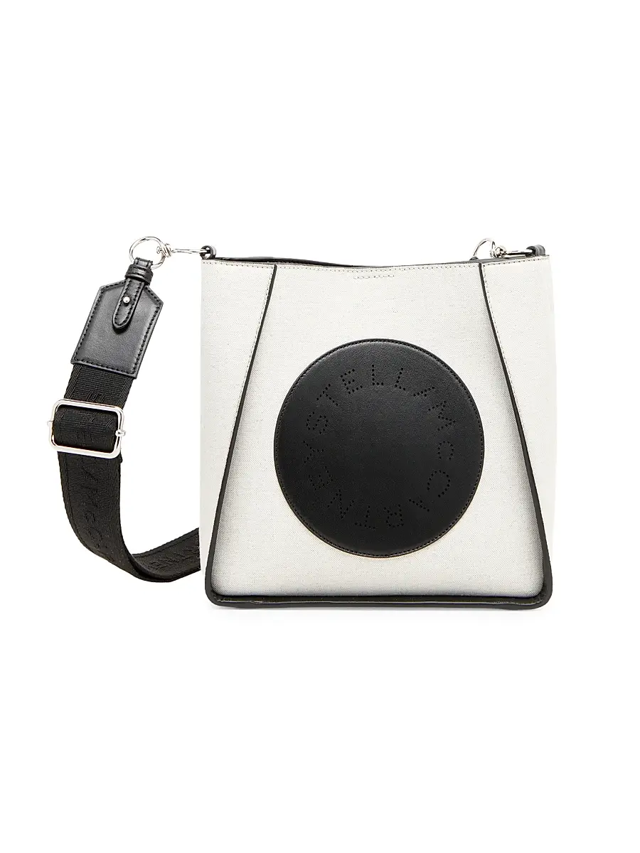 Stella McCartney Women's Logo Cotton Canvas Crossbody Bag | Image 1 Stella McCartney Women's Logo Cotton Canvas Crossbody Bag | Image 1