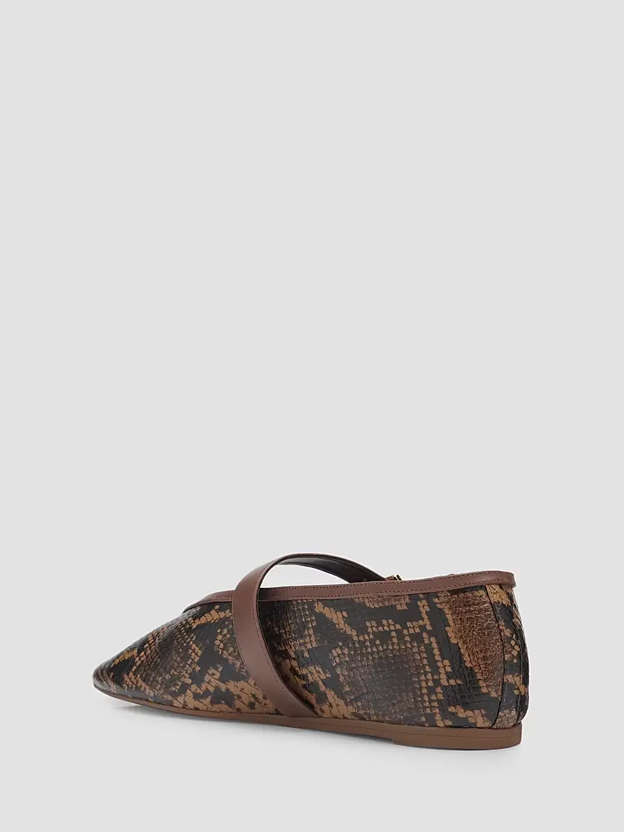 Schutz Women's Vick Buckle Embossed Snake-Print Leather Mary Janes | Thumbnail 4 Schutz Women's Vick Buckle Embossed Snake-Print Leather Mary Janes | Thumbnail 4