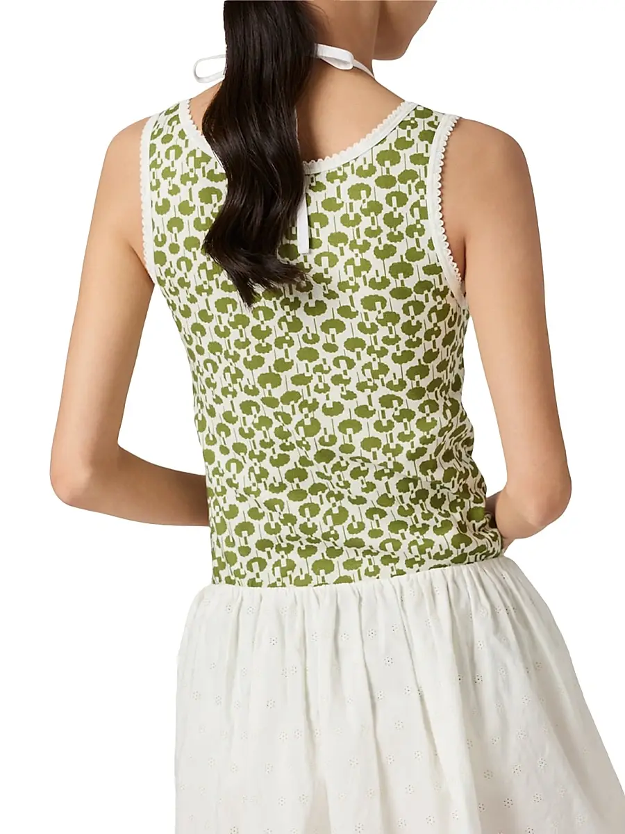 Miu Miu Women's Cotton Tank Top | Thumbnail 4
