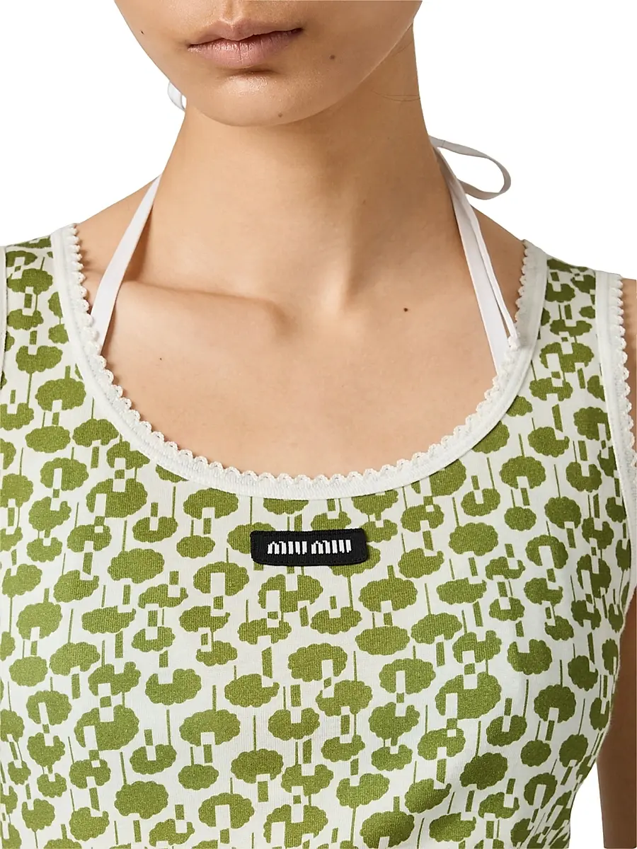 Miu Miu Women's Cotton Tank Top | Thumbnail 5