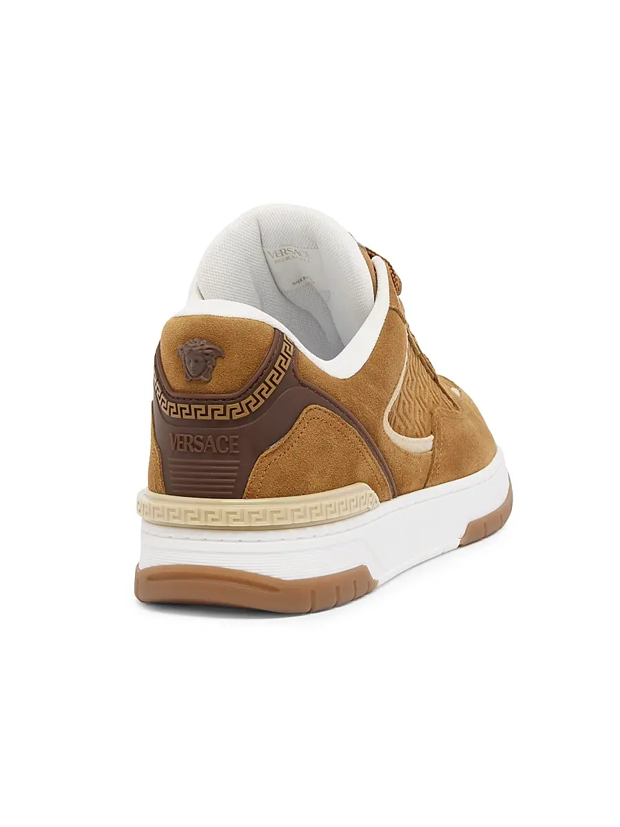 Versace Men's Biggie Basket Suede Low-Top Sneakers | Thumbnail 3 Versace Men's Biggie Basket Suede Low-Top Sneakers | Thumbnail 3