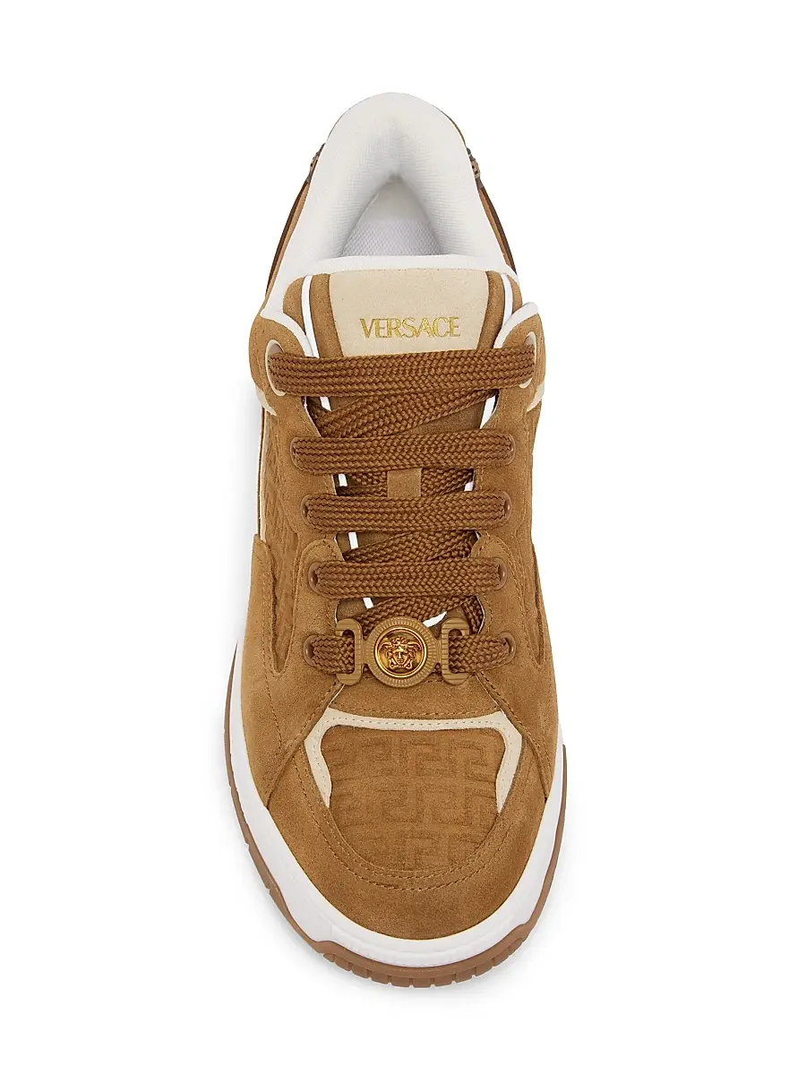 Versace Men's Biggie Basket Suede Low-Top Sneakers | Thumbnail 4 Versace Men's Biggie Basket Suede Low-Top Sneakers | Thumbnail 4