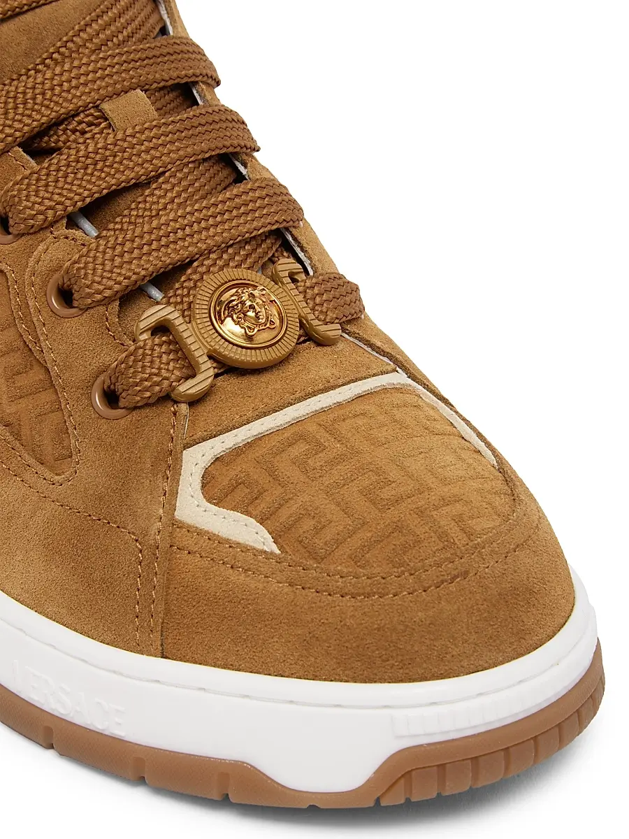 Versace Men's Biggie Basket Suede Low-Top Sneakers | Thumbnail 5 Versace Men's Biggie Basket Suede Low-Top Sneakers | Thumbnail 5