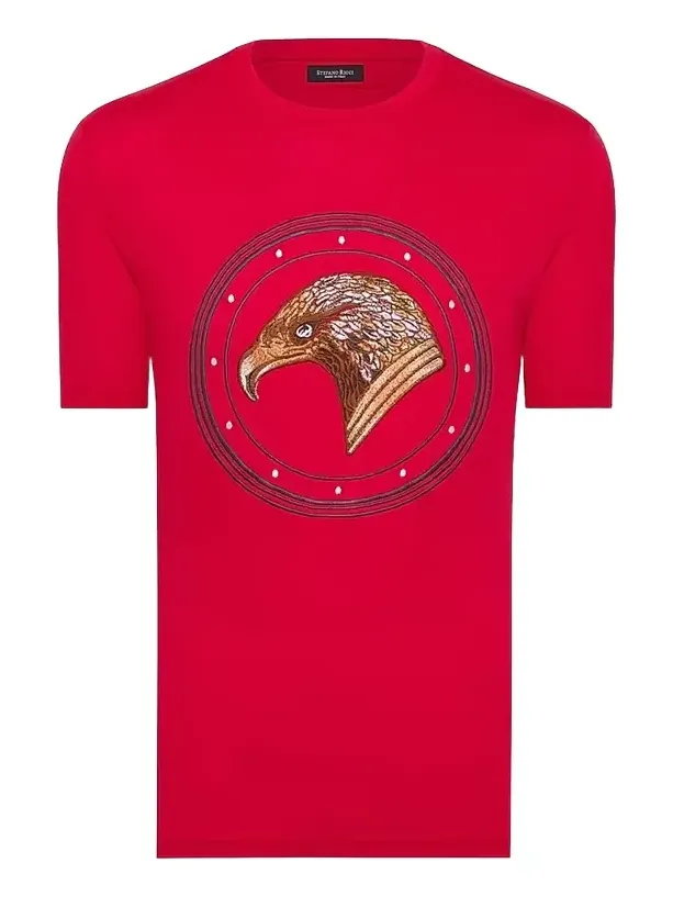 Men's Eagle Embroidered Design T-Shirt Men's Eagle Embroidered Design T-Shirt