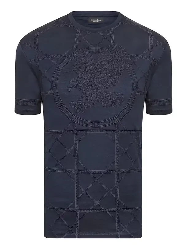 Men's Embroidered Cotton T-Shirt Men's Embroidered Cotton T-Shirt
