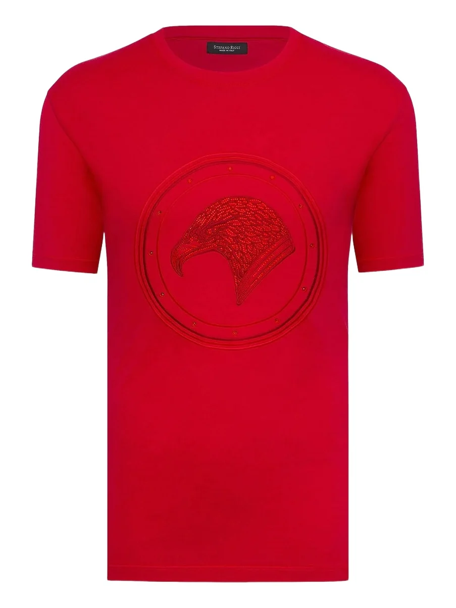 Men's Eagle Crystal Embroidered Logo T-Shirt Men's Eagle Crystal Embroidered Logo T-Shirt