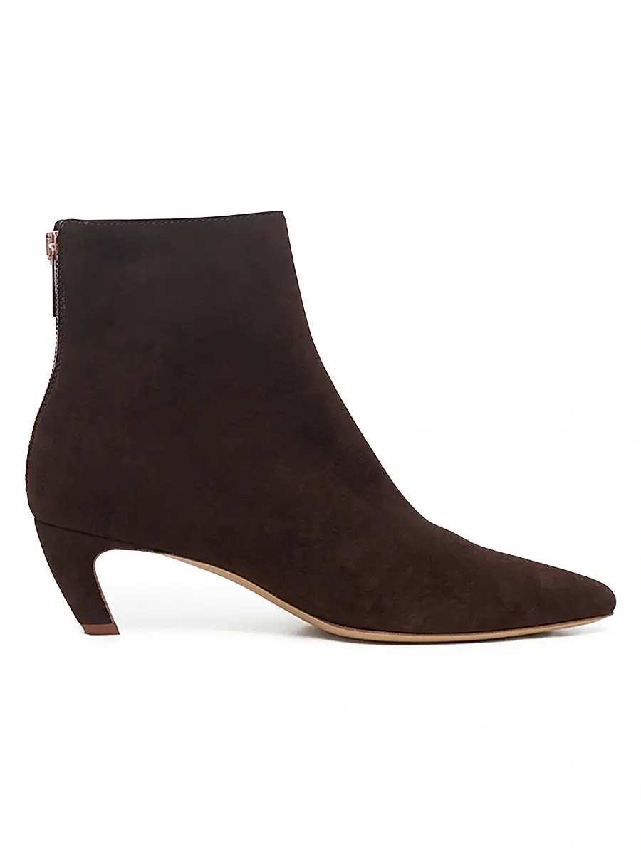 Gabriela Hearst Women's Clayton 50MM Suede Ankle Booties - Dark Chocolate - Size 11 | Image 1 Gabriela Hearst Women's Clayton 50MM Suede Ankle Booties - Dark Chocolate - Size 11 | Image 1