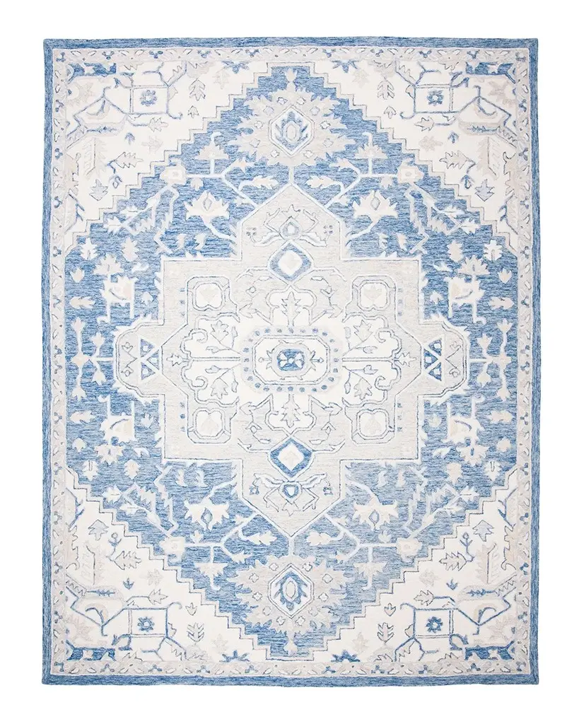 Lauren Ralph Lauren Percy Blue Hand-Woven Rug | Image 1 Lauren Ralph Lauren Percy Blue Hand-Woven Rug | Image 1