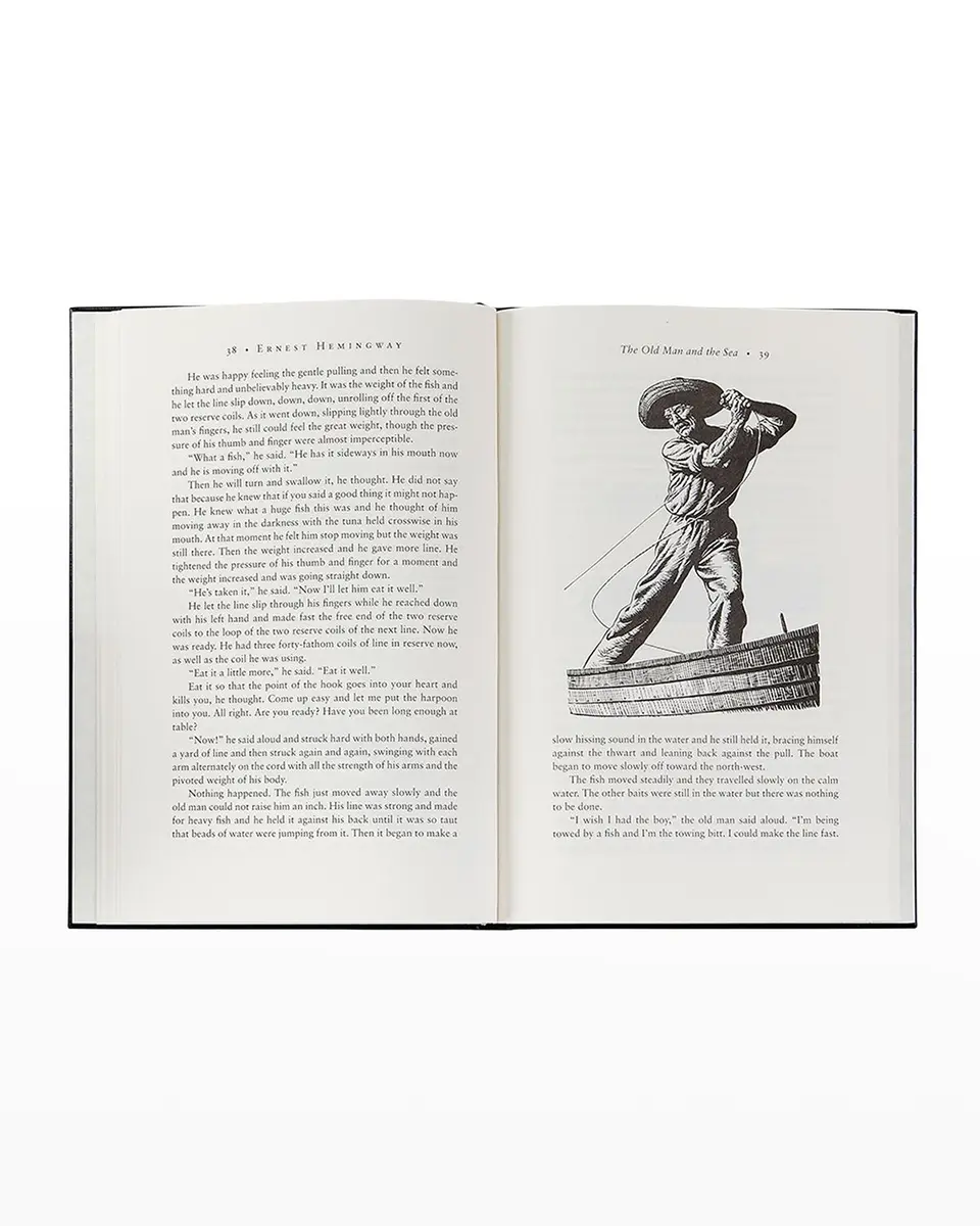 Graphic Image "The Old Man and the Sea" Leather Bound Book by Ernest Hemingway | Thumbnail 3 Graphic Image "The Old Man and the Sea" Leather Bound Book by Ernest Hemingway | Thumbnail 3