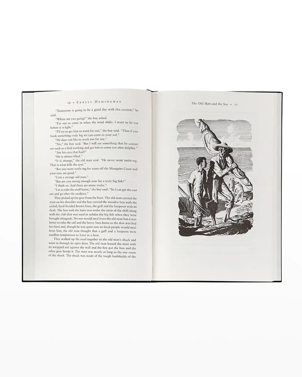 Graphic Image "The Old Man and the Sea" Leather Bound Book by Ernest Hemingway | Thumbnail 4 Graphic Image "The Old Man and the Sea" Leather Bound Book by Ernest Hemingway | Thumbnail 4