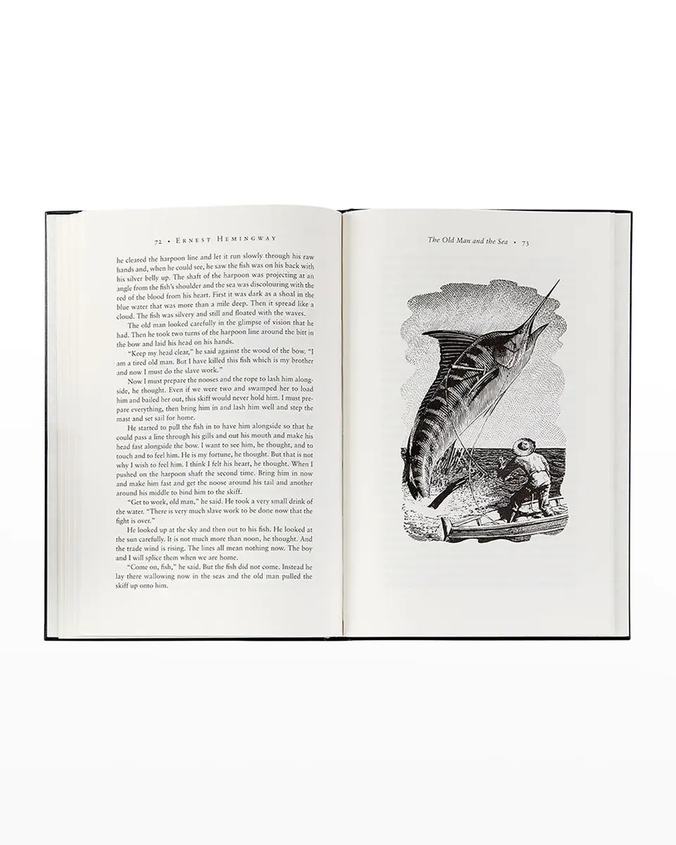 Graphic Image "The Old Man and the Sea" Leather Bound Book by Ernest Hemingway | Thumbnail 5 Graphic Image "The Old Man and the Sea" Leather Bound Book by Ernest Hemingway | Thumbnail 5