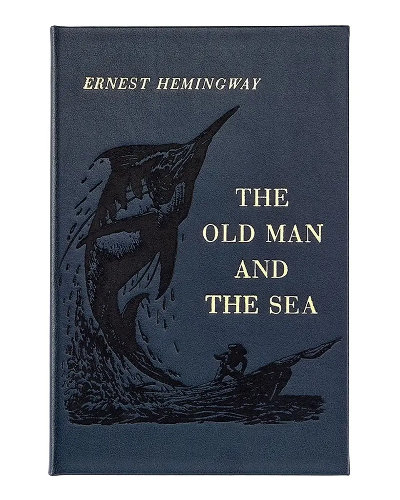 Graphic Image "The Old Man and the Sea" Leather Bound Book by Ernest Hemingway