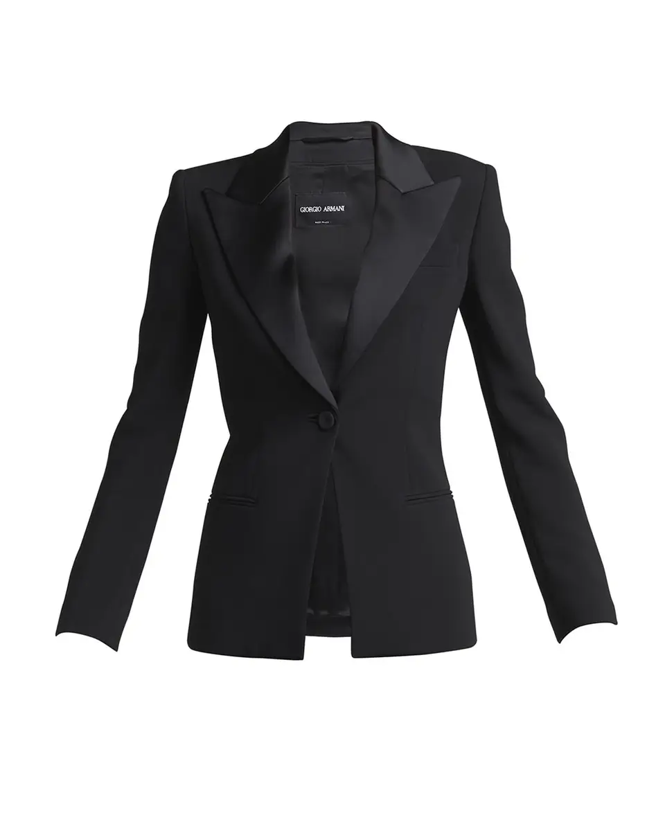 Giorgio Armani Single-Breasted Tuxedo Jacket | Thumbnail 2 Giorgio Armani Single-Breasted Tuxedo Jacket | Thumbnail 2