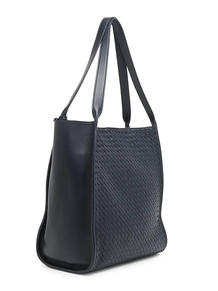 Bottega Veneta Men's Corriere Intrecciato Leather Tote Bag | Thumbnail 4 Bottega Veneta Men's Corriere Intrecciato Leather Tote Bag | Thumbnail 4