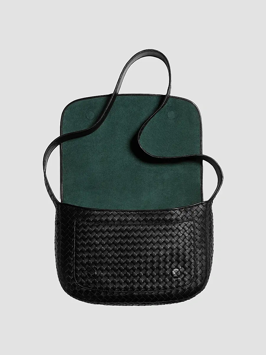 Bottega Veneta Men's Intrecciato Fluffy Leather Messenger Bag | Thumbnail 4