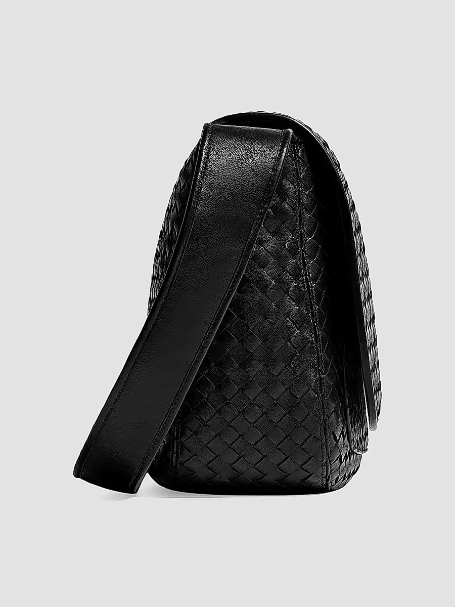 Bottega Veneta Men's Intrecciato Fluffy Leather Messenger Bag | Thumbnail 5