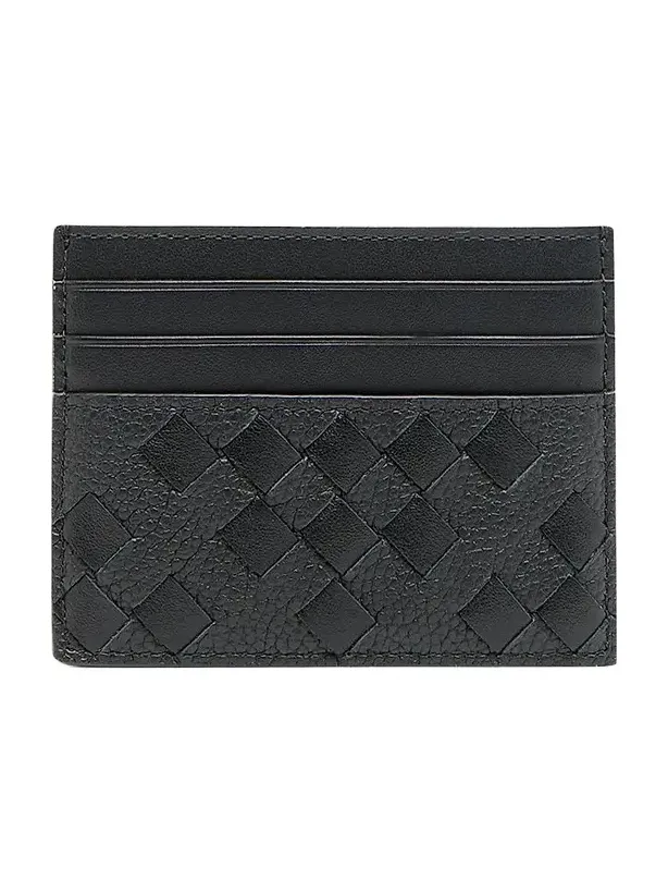 Men's Diamonds Dover Intrecciato Leather Card Holder