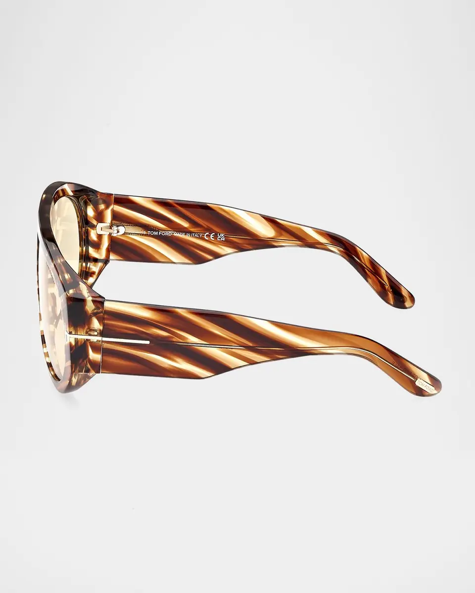 Tom Ford Patterned Round Acetate Sunglasses | Thumbnail 2 Tom Ford Patterned Round Acetate Sunglasses | Thumbnail 2