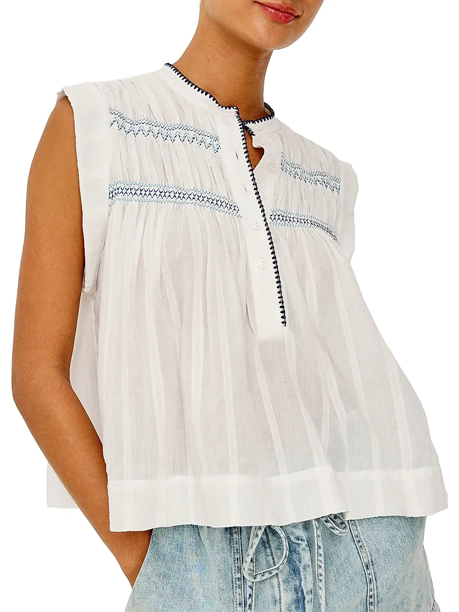 RAILS Women's Willow Pleated Cotton Top | Thumbnail 3 RAILS Women's Willow Pleated Cotton Top | Thumbnail 3