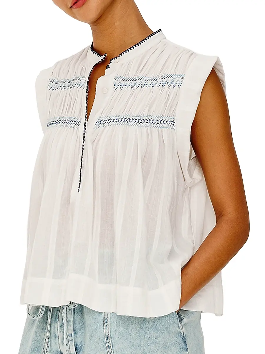 RAILS Women's Willow Pleated Cotton Top | Thumbnail 4 RAILS Women's Willow Pleated Cotton Top | Thumbnail 4