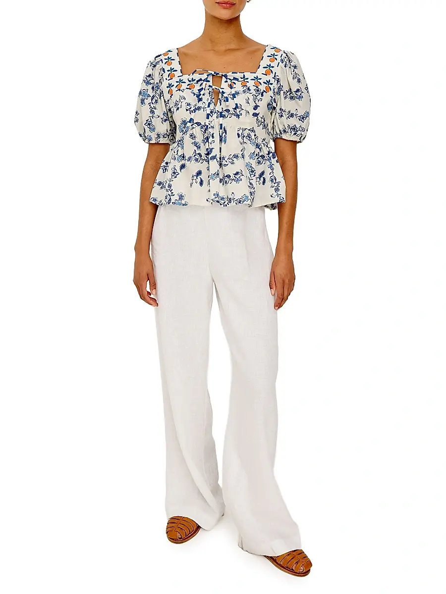RAILS Women's Presley Ceramic Floral Cotton Top | Thumbnail 2