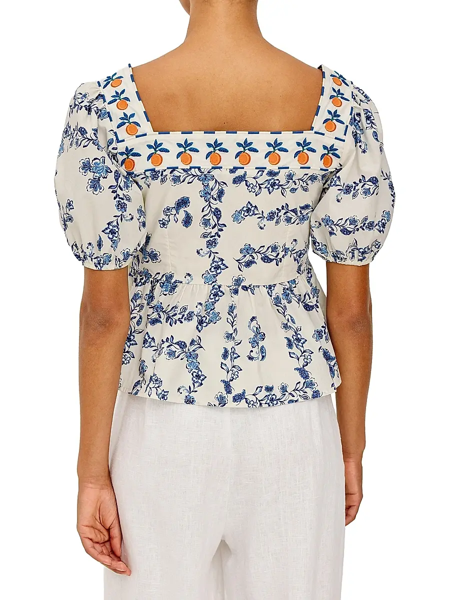 RAILS Women's Presley Ceramic Floral Cotton Top | Thumbnail 4