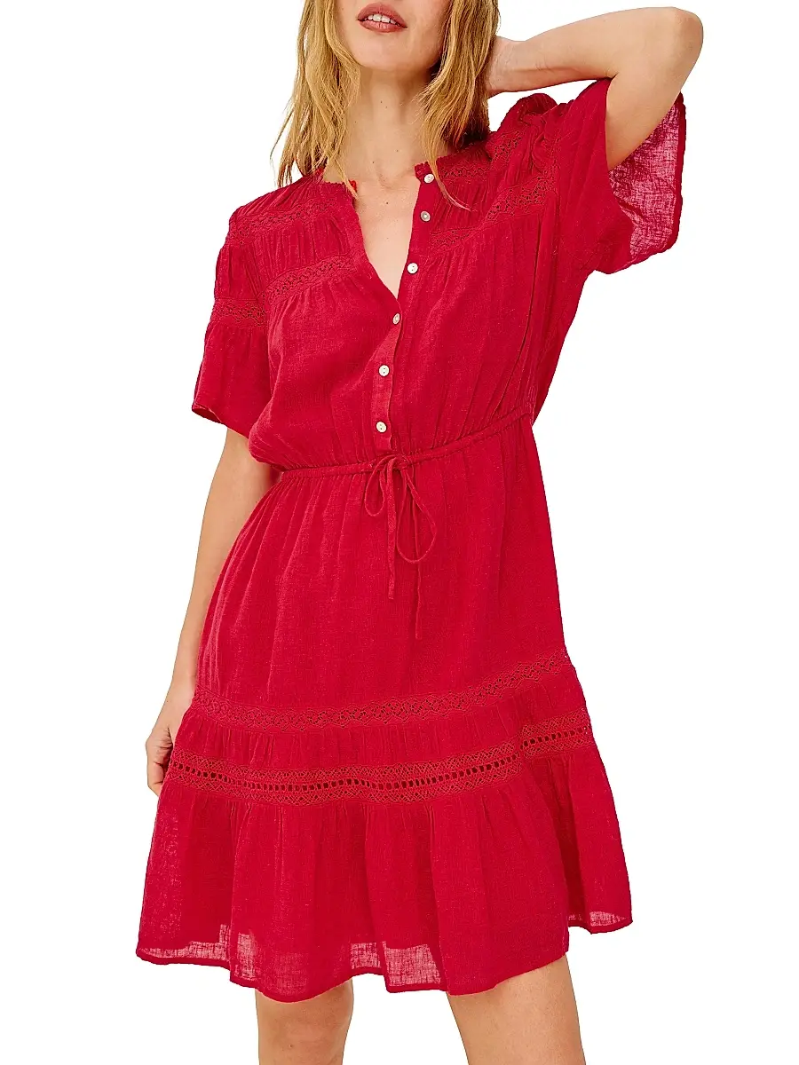 RAILS Women's Winslow Linen-Blend A-Line Minidress | Thumbnail 3 RAILS Women's Winslow Linen-Blend A-Line Minidress | Thumbnail 3