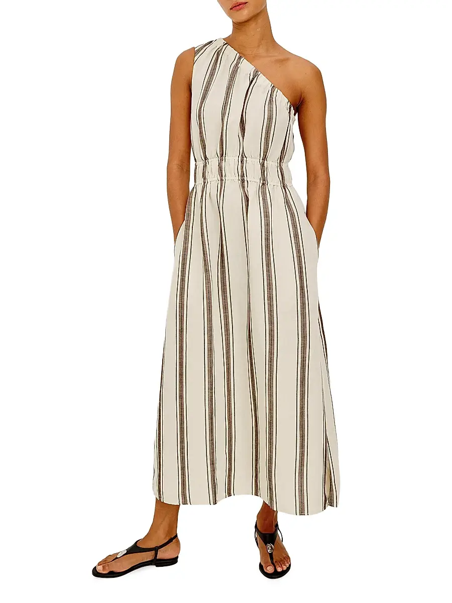 RAILS Women's Selani Striped Linen-Blend Midi Dress | Thumbnail 2 RAILS Women's Selani Striped Linen-Blend Midi Dress | Thumbnail 2