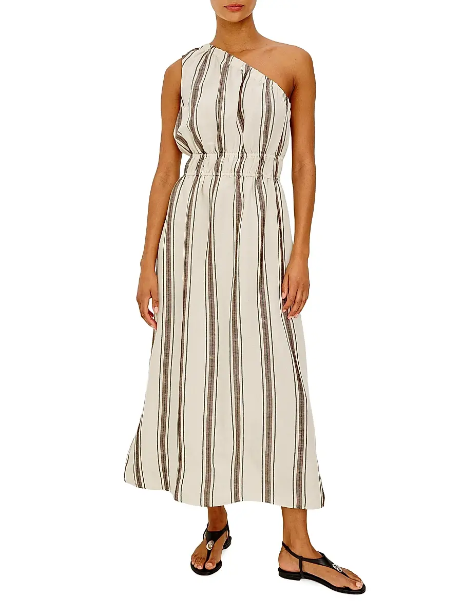 RAILS Women's Selani Striped Linen-Blend Midi Dress | Thumbnail 3 RAILS Women's Selani Striped Linen-Blend Midi Dress | Thumbnail 3