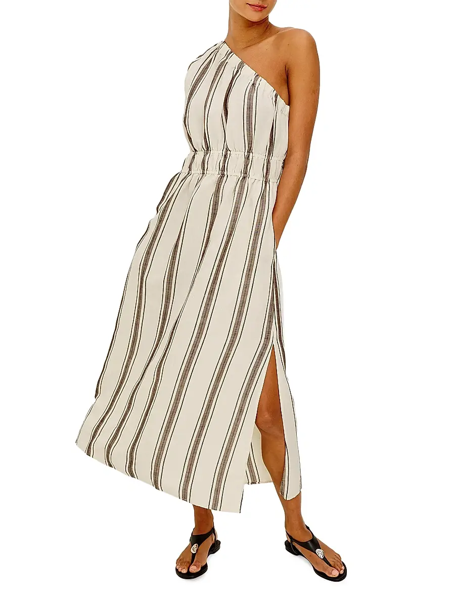 RAILS Women's Selani Striped Linen-Blend Midi Dress | Thumbnail 4 RAILS Women's Selani Striped Linen-Blend Midi Dress | Thumbnail 4