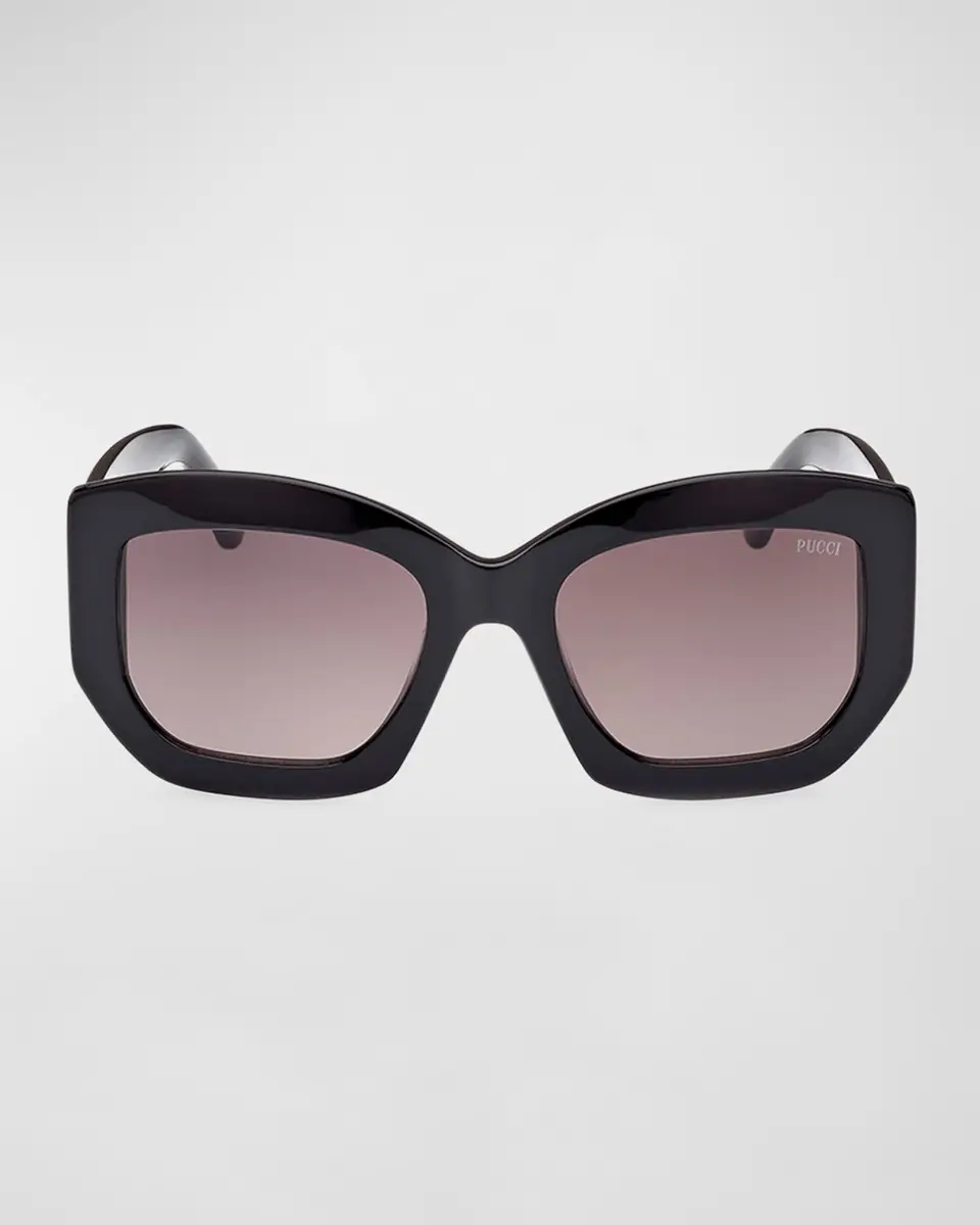PUCCI Oversized Logo Acetate & Metal Sunglasses | Thumbnail 3 PUCCI Oversized Logo Acetate & Metal Sunglasses | Thumbnail 3