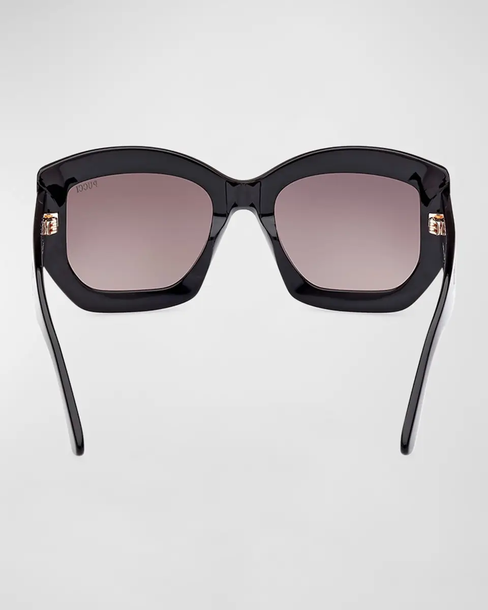 PUCCI Oversized Logo Acetate & Metal Sunglasses | Thumbnail 4 PUCCI Oversized Logo Acetate & Metal Sunglasses | Thumbnail 4