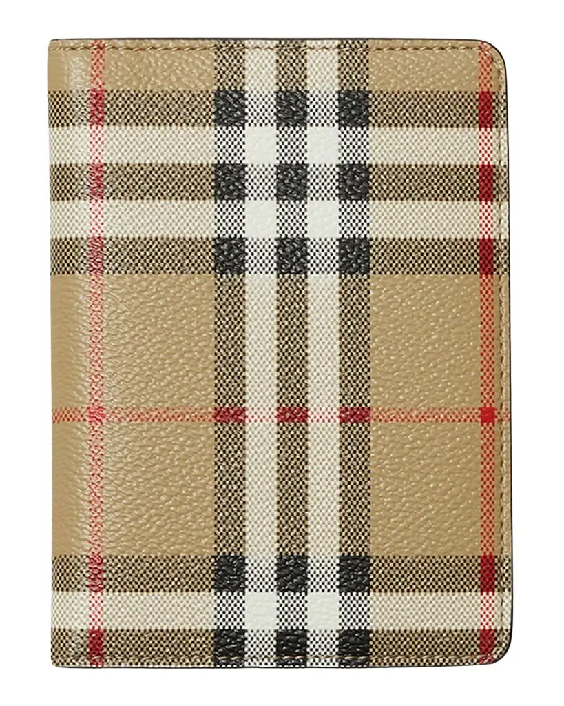 Burberry Check Bifold Passport Holder | Image 1 Burberry Check Bifold Passport Holder | Image 1
