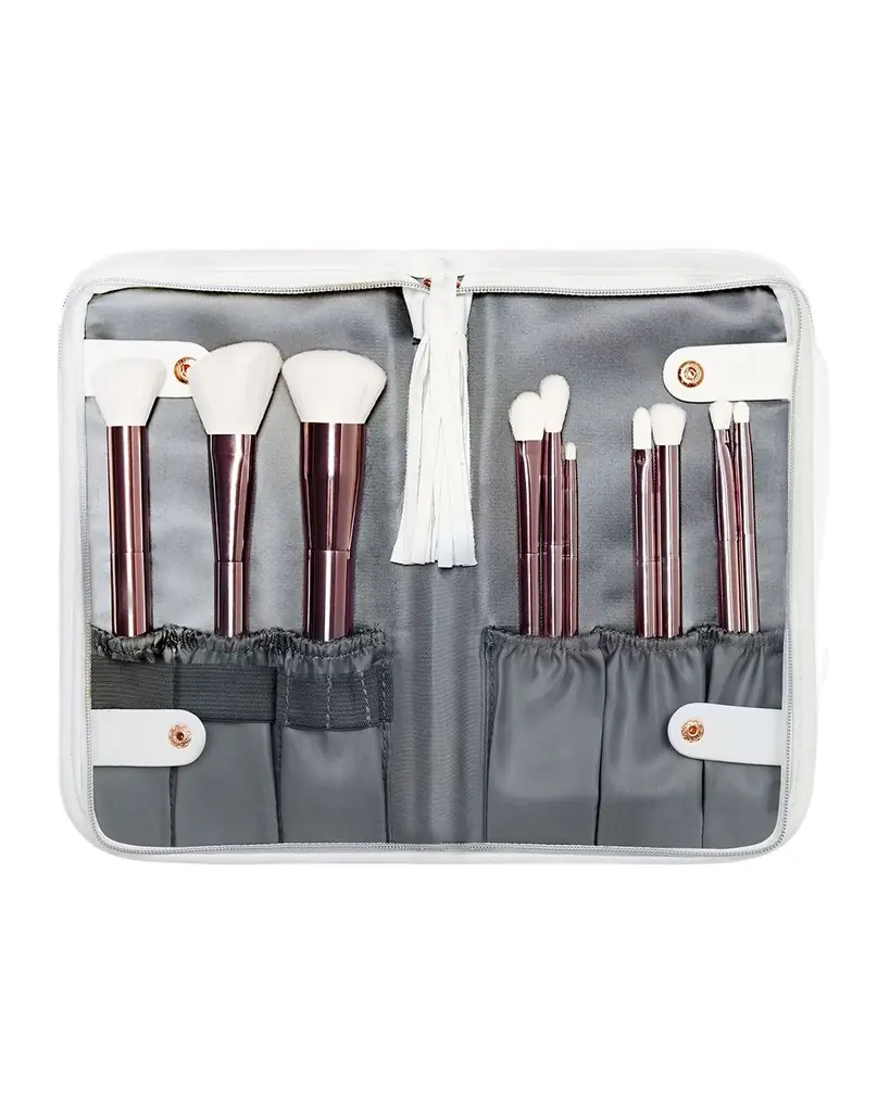 Jenny Patinkin Sustainable Luxury 10-Piece Makeup Brush Set with Vegan Leather Case