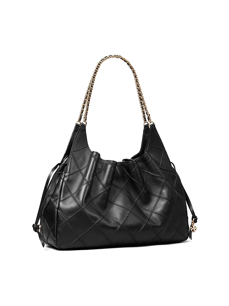 Tory Burch Women's Fleming Large Quilted Leather Tote Bag | Thumbnail 4 Tory Burch Women's Fleming Large Quilted Leather Tote Bag | Thumbnail 4
