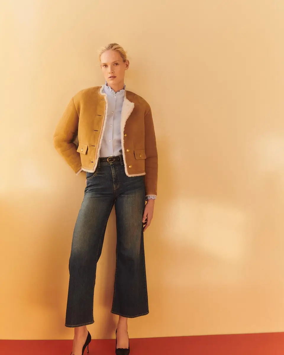 Nili Lotan Jane Croc Leather Thin Belt | Thumbnail 3