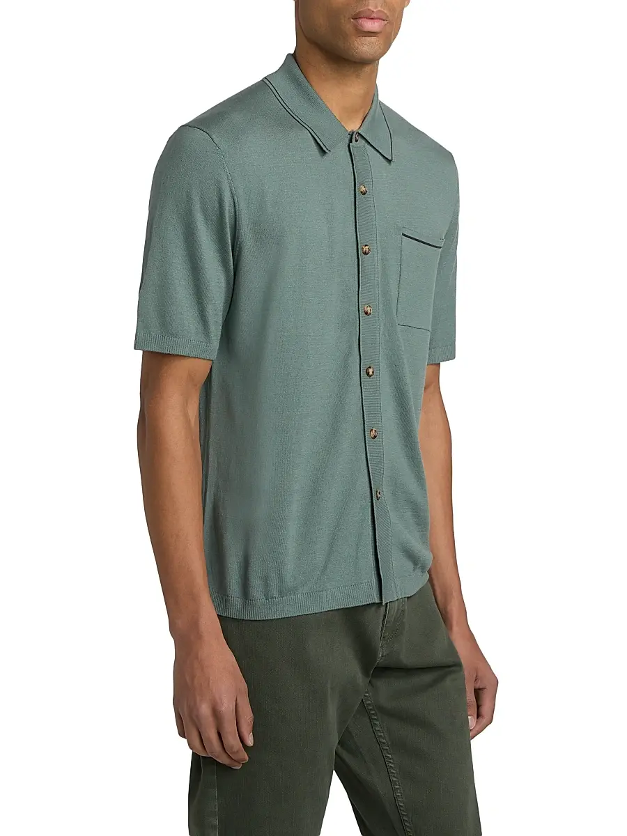 rag & bone Men's Conrad Silk-Cotton Shirt | Thumbnail 4 rag & bone Men's Conrad Silk-Cotton Shirt | Thumbnail 4