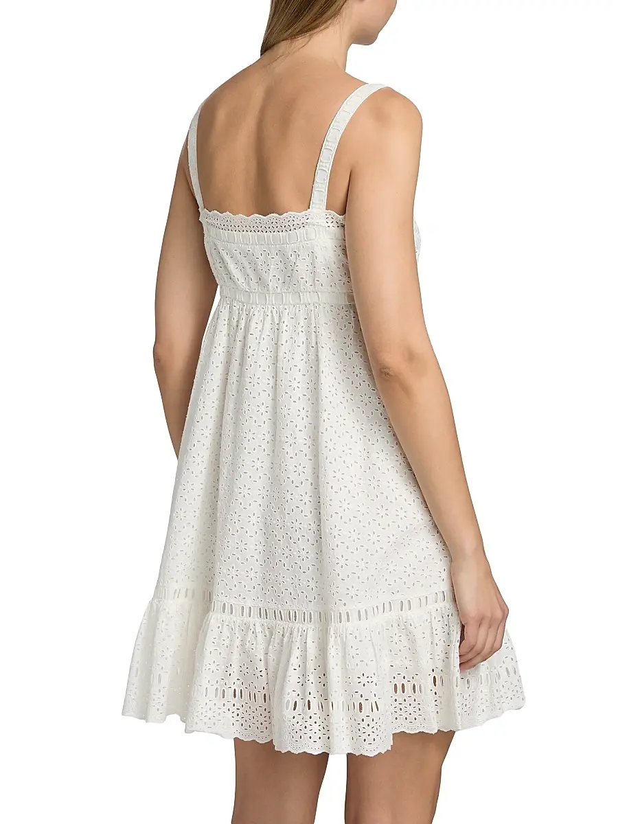 Ulla Johnson Women's Nerelle Eyelet Cotton Minidress | Thumbnail 5 Ulla Johnson Women's Nerelle Eyelet Cotton Minidress | Thumbnail 5