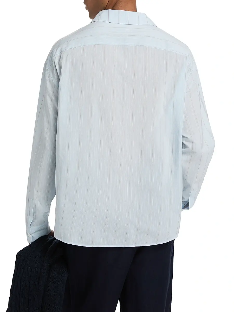 Frame Men's Striped Pajama-Style Shirt | Thumbnail 5 Frame Men's Striped Pajama-Style Shirt | Thumbnail 5