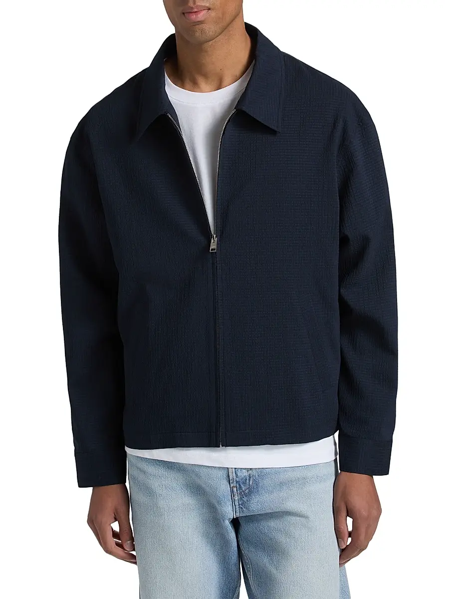 Frame Men's Seersucker Blouson Jacket | Thumbnail 3