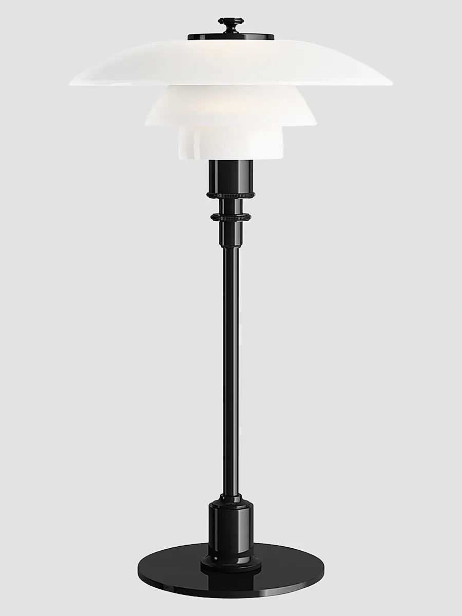Louis Poulsen PH 2/1 Opal Glass & Brass Table Lamp | Thumbnail 2
