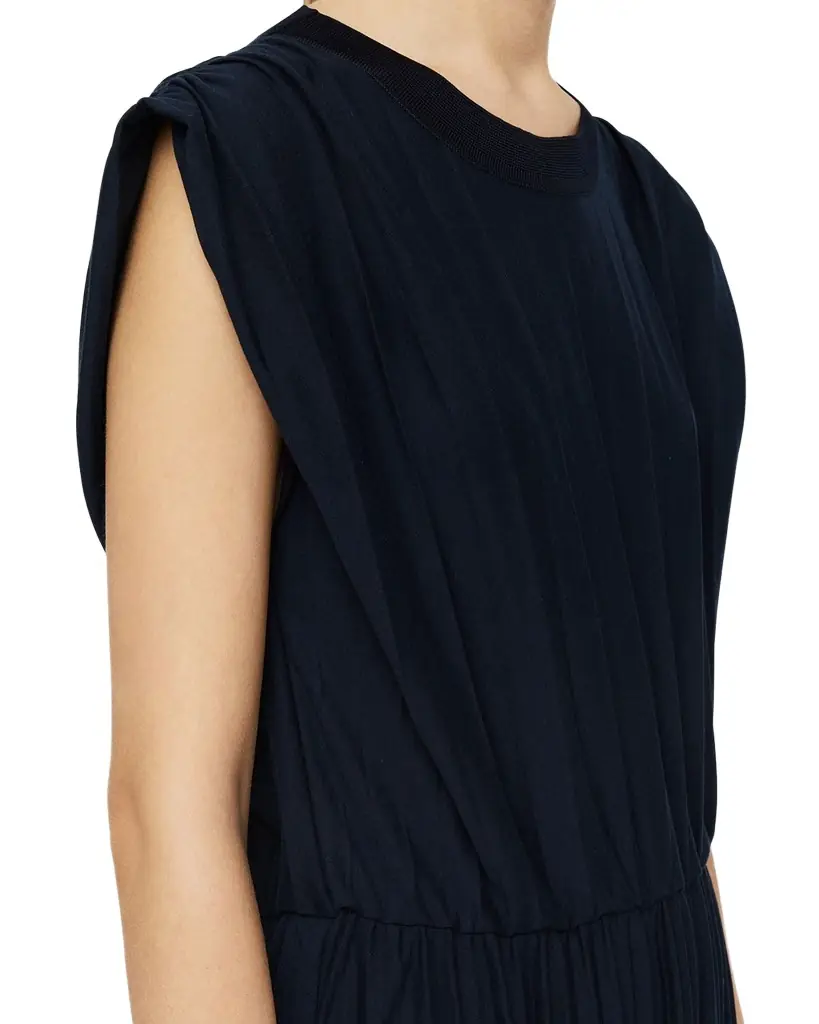 Joseph Pleated Cap-Sleeve Midi Dress | Image 1 Joseph Pleated Cap-Sleeve Midi Dress | Image 1