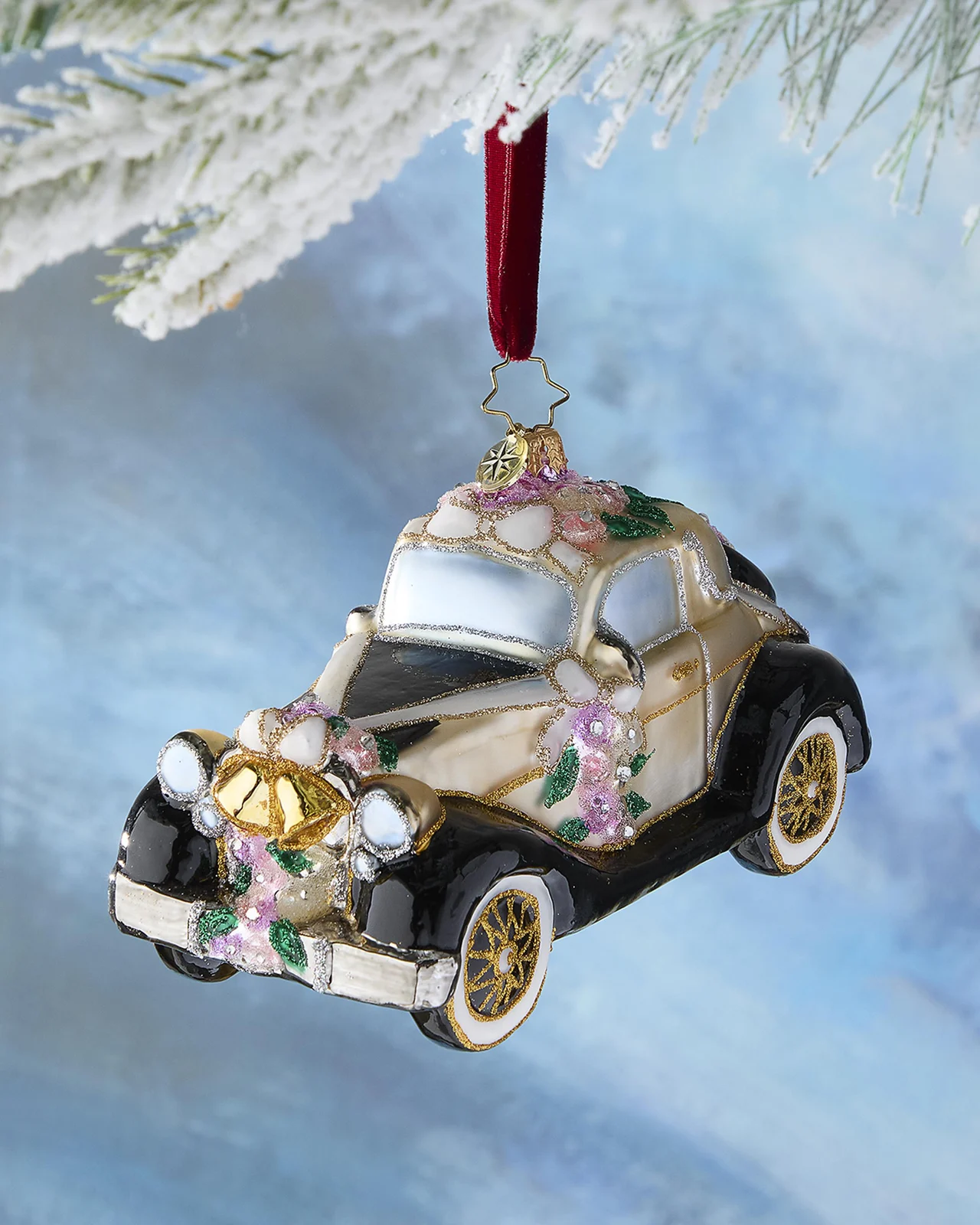 Christopher Radko Wedding Day Wheels Christmas Ornament