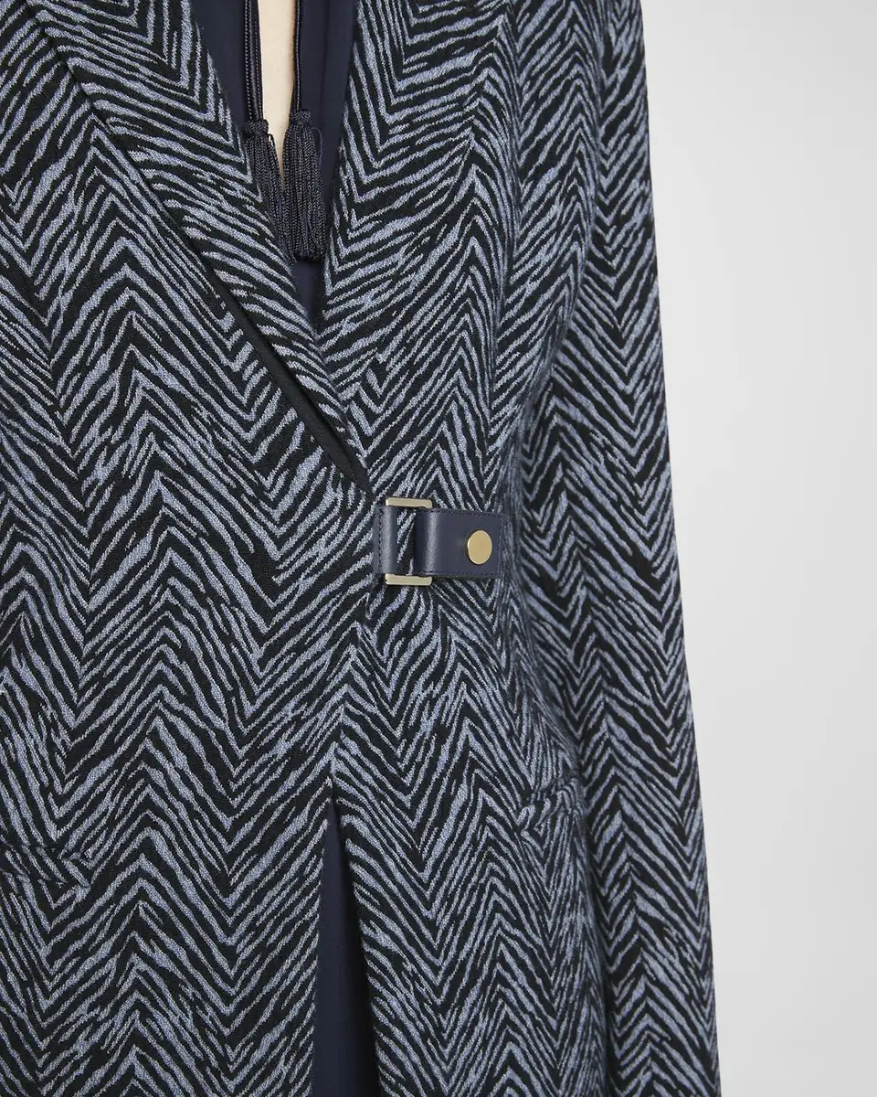 Giorgio Armani Zebra Cashmere-Viscose Buckle-Front Jacket | Thumbnail 4 Giorgio Armani Zebra Cashmere-Viscose Buckle-Front Jacket | Thumbnail 4