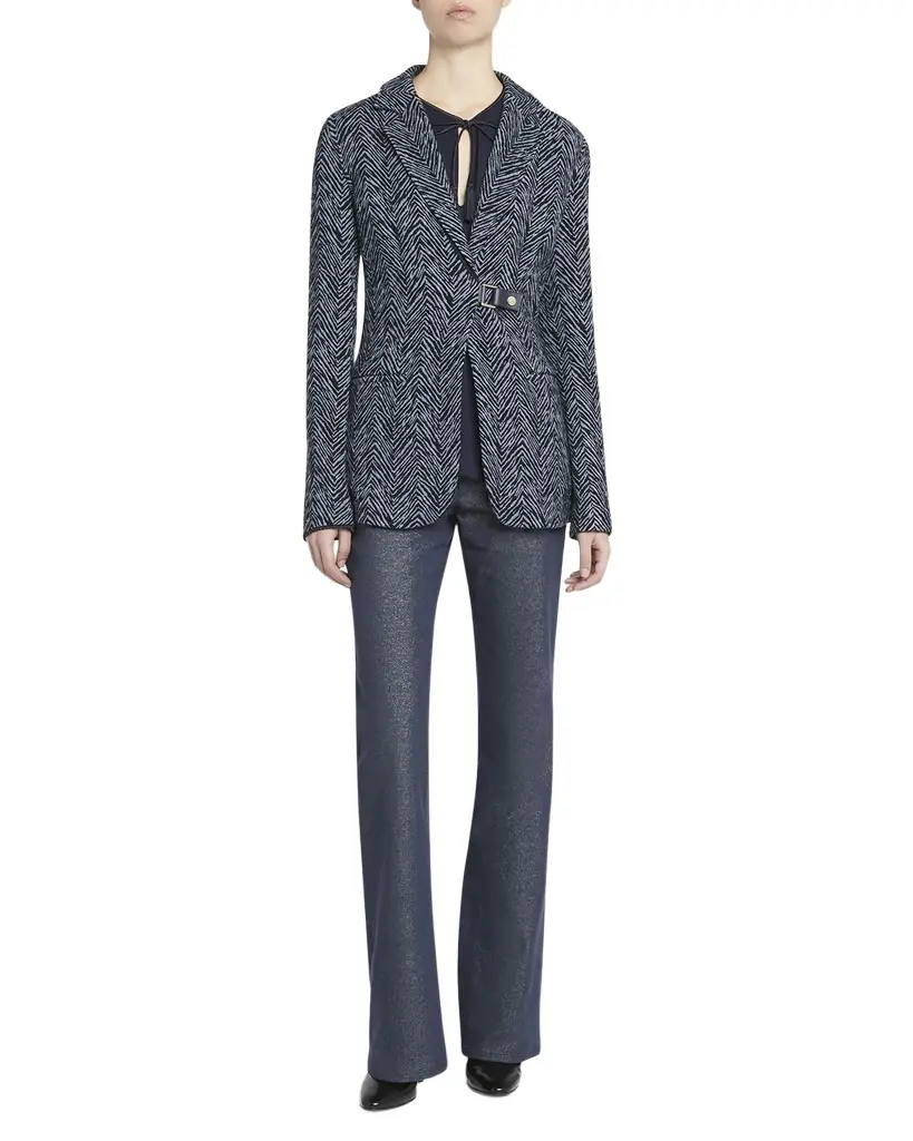 Giorgio Armani Zebra Cashmere-Viscose Buckle-Front Jacket | Image 1 Giorgio Armani Zebra Cashmere-Viscose Buckle-Front Jacket | Image 1