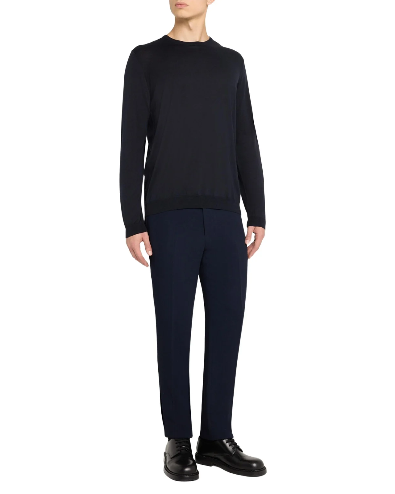 Men's Silk-Cotton Crew Sweater Men's Silk-Cotton Crew Sweater